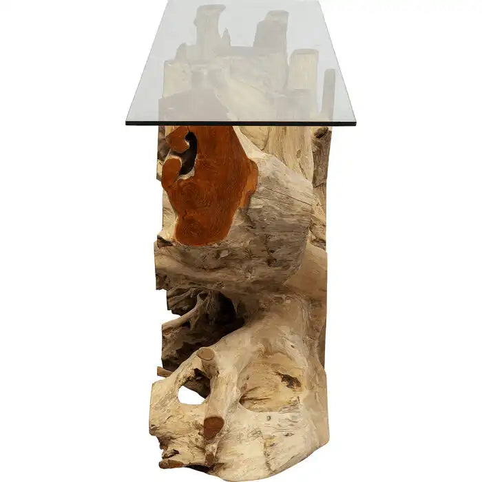 Konstolen Tisch Roots Konsole Handanfertigung Natur Teak Massivholz - HomeDesign Knaus
