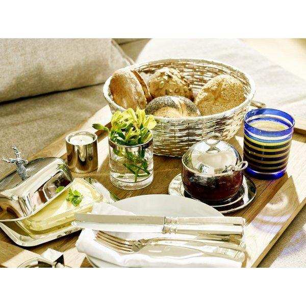 Korb Dekokorb Basso, edel versilbert, anlaufgeschützt, Durchmesser 26 cm - HomeDesign Knaus