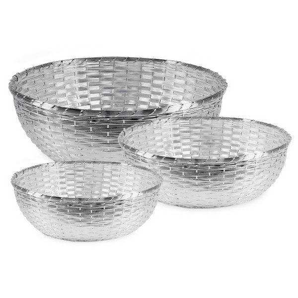 Korb Dekokorb Basso, edel versilbert, anlaufgeschützt, Durchmesser 26 cm - HomeDesign Knaus