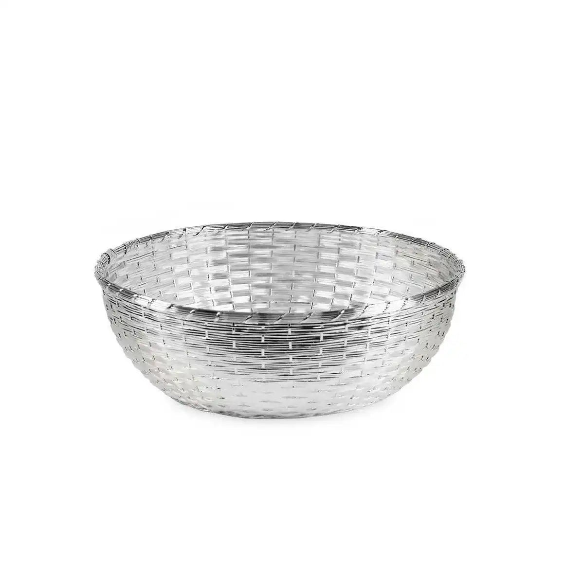 Korb Dekokorb Basso, edel versilbert, anlaufgeschützt, Durchmesser 26 cm - HomeDesign Knaus