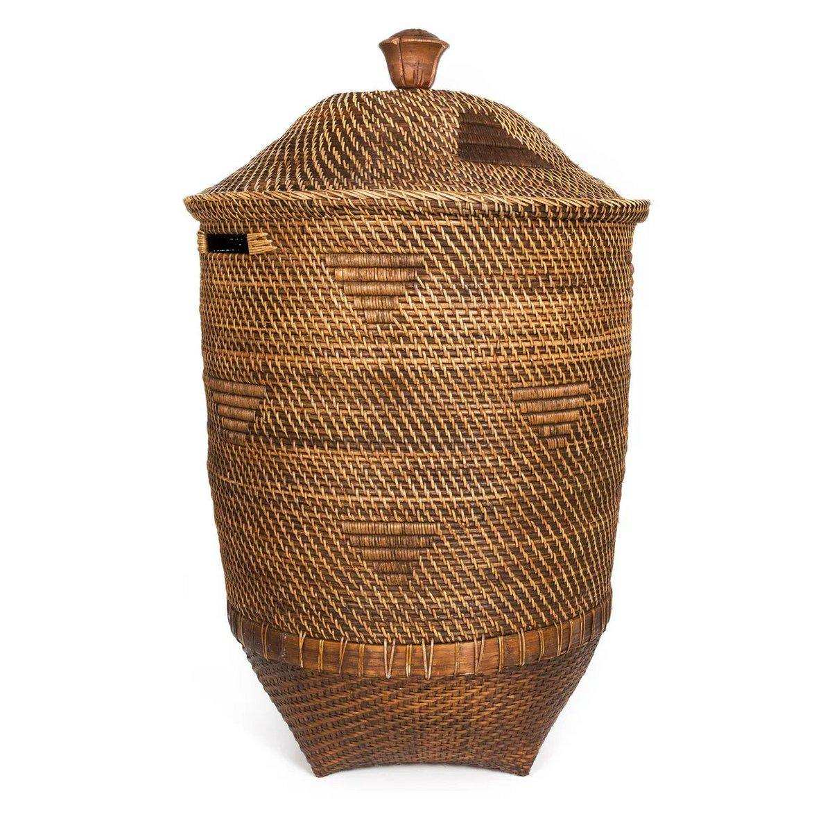 Korb koloniale Wäsche korb-Natürliches Braun 92 cm - HomeDesign Knaus