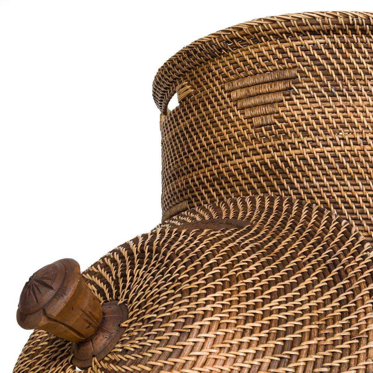 Korb koloniale Wäsche korb-Natürliches Braun 92 cm - HomeDesign Knaus