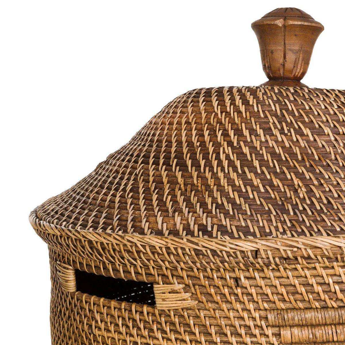 Korb koloniale Wäsche korb-Natürliches Braun 92 cm - HomeDesign Knaus
