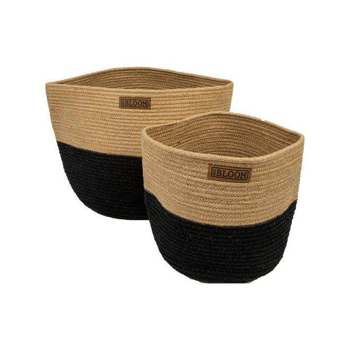 Korb Tarifa L natur/schwarz - HomeDesign Knaus
