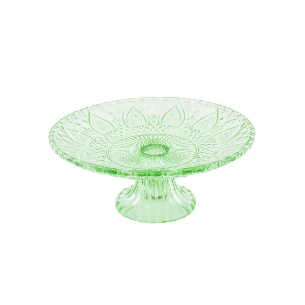 Kuchenteller - Glas - Grün - 22,5x8cm - HomeDesign Knaus