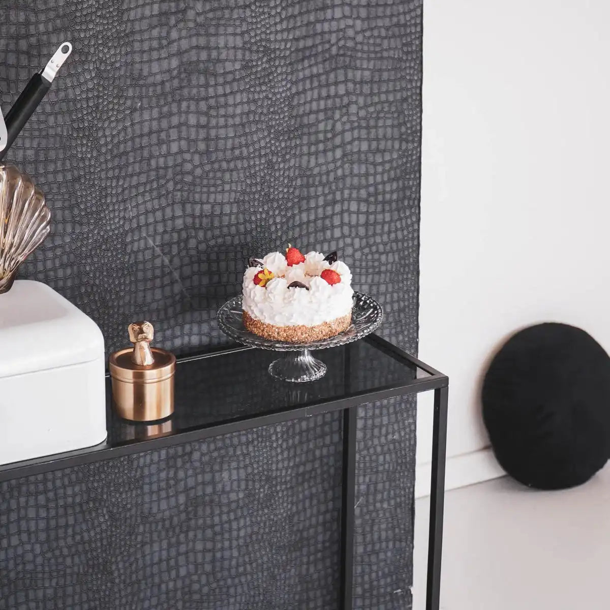 Kuchenteller - Glas - Smokey - 22,5x8cm - HomeDesign Knaus