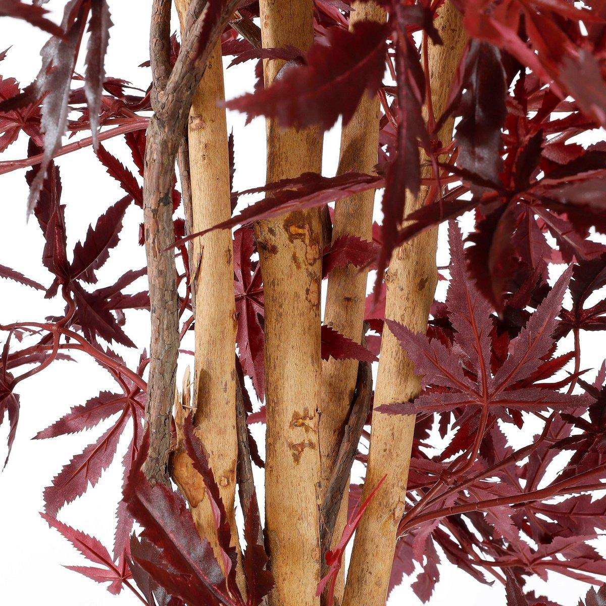 Künstliche Ahornpflanze - H140 x Ø80 cm - rot - HomeDesign Knaus