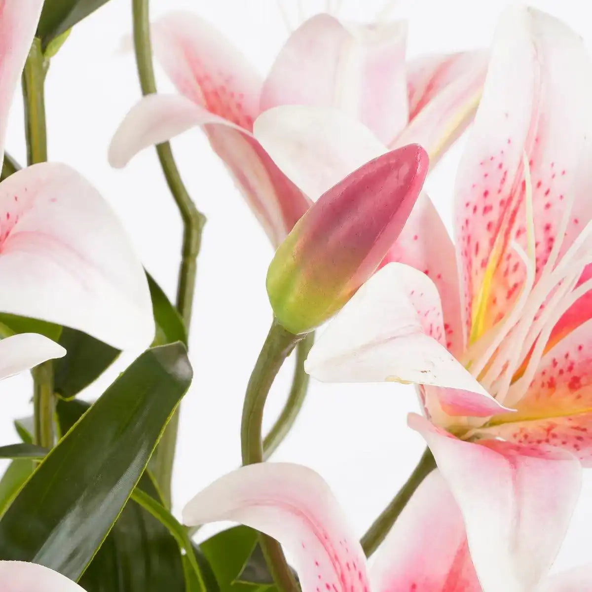 Künstliche Tigerlilie im Blumentopf Stan – H47 x Ø45 cm – Rosa - HomeDesign Knaus