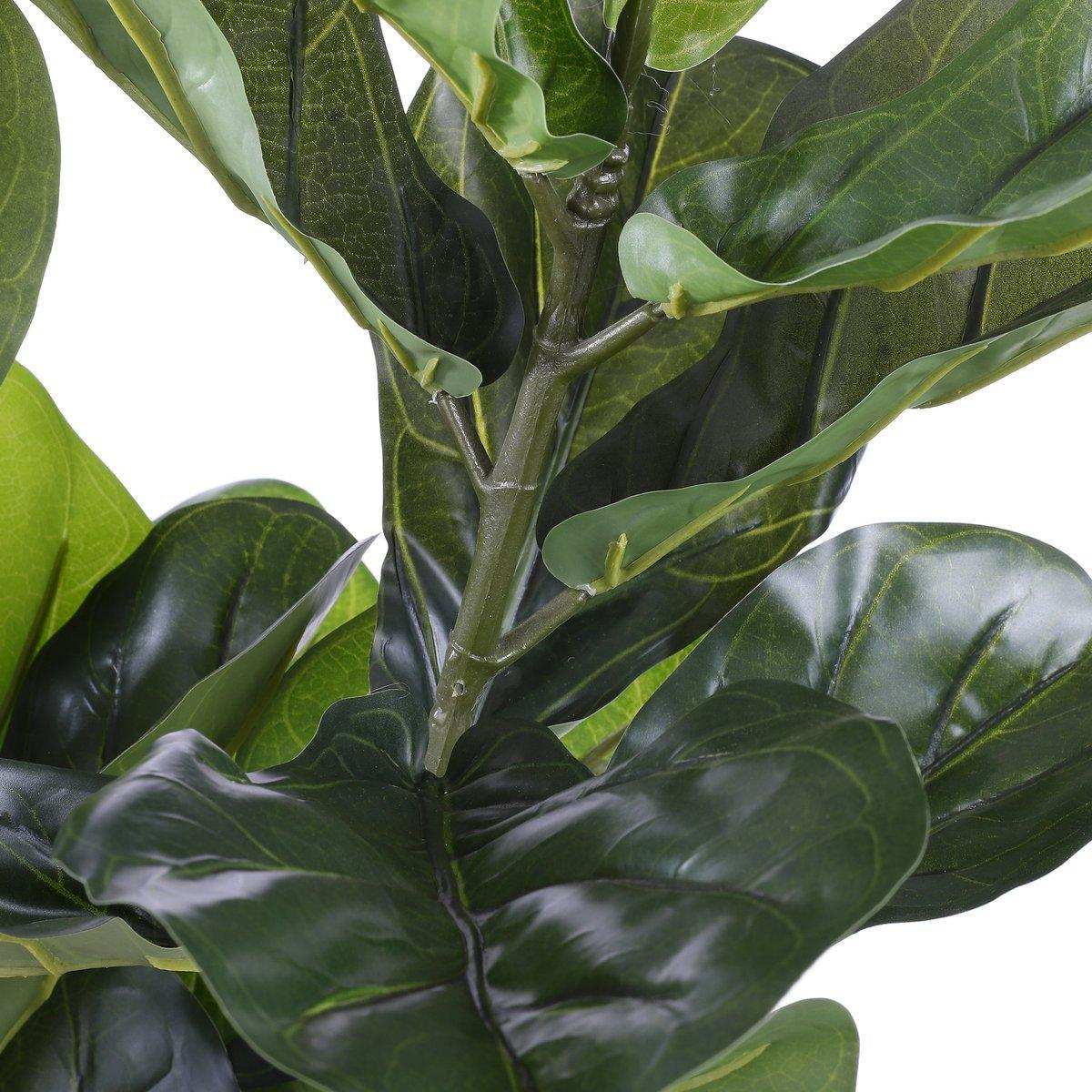Kunstpflanze Ficus Lyrata - H100 x Ø60 cm - Grün - HomeDesign Knaus