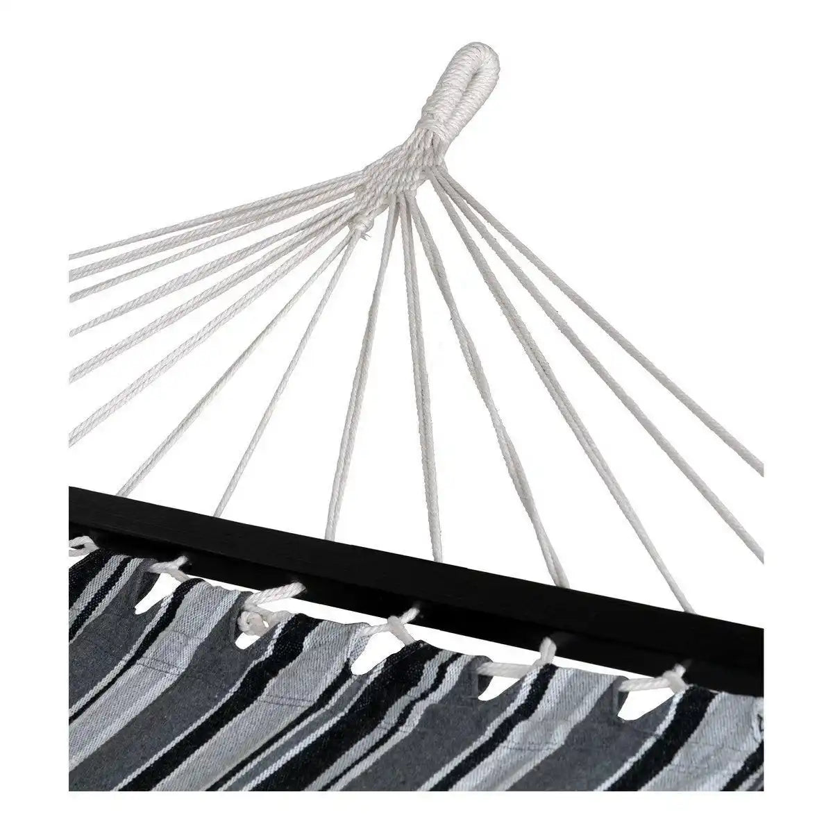 Lamia Hammock - Hängematte, Polyester/Baumwolle, Lärche, schwarz/grau/weiß - HomeDesign Knaus