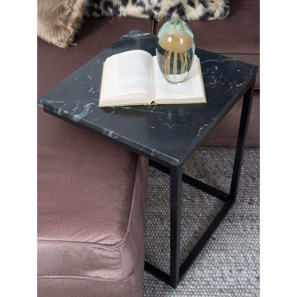 Laptoptisch Mitch Marble - Schwarz/Schwarz - HomeDesign Knaus