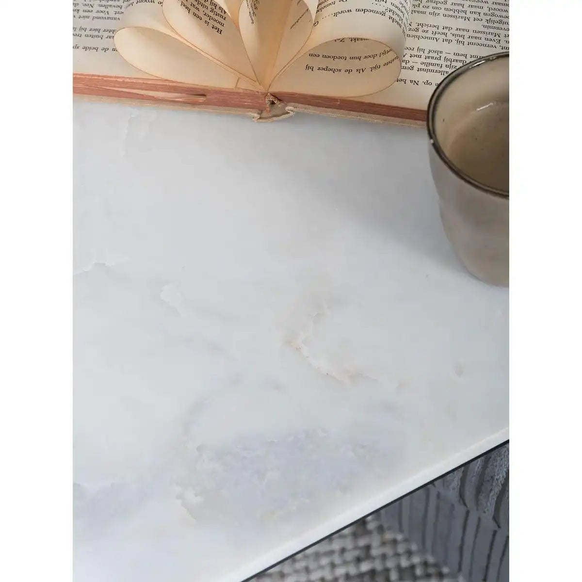 Laptoptisch Mitch Marble - Weiß/Schwarz - HomeDesign Knaus