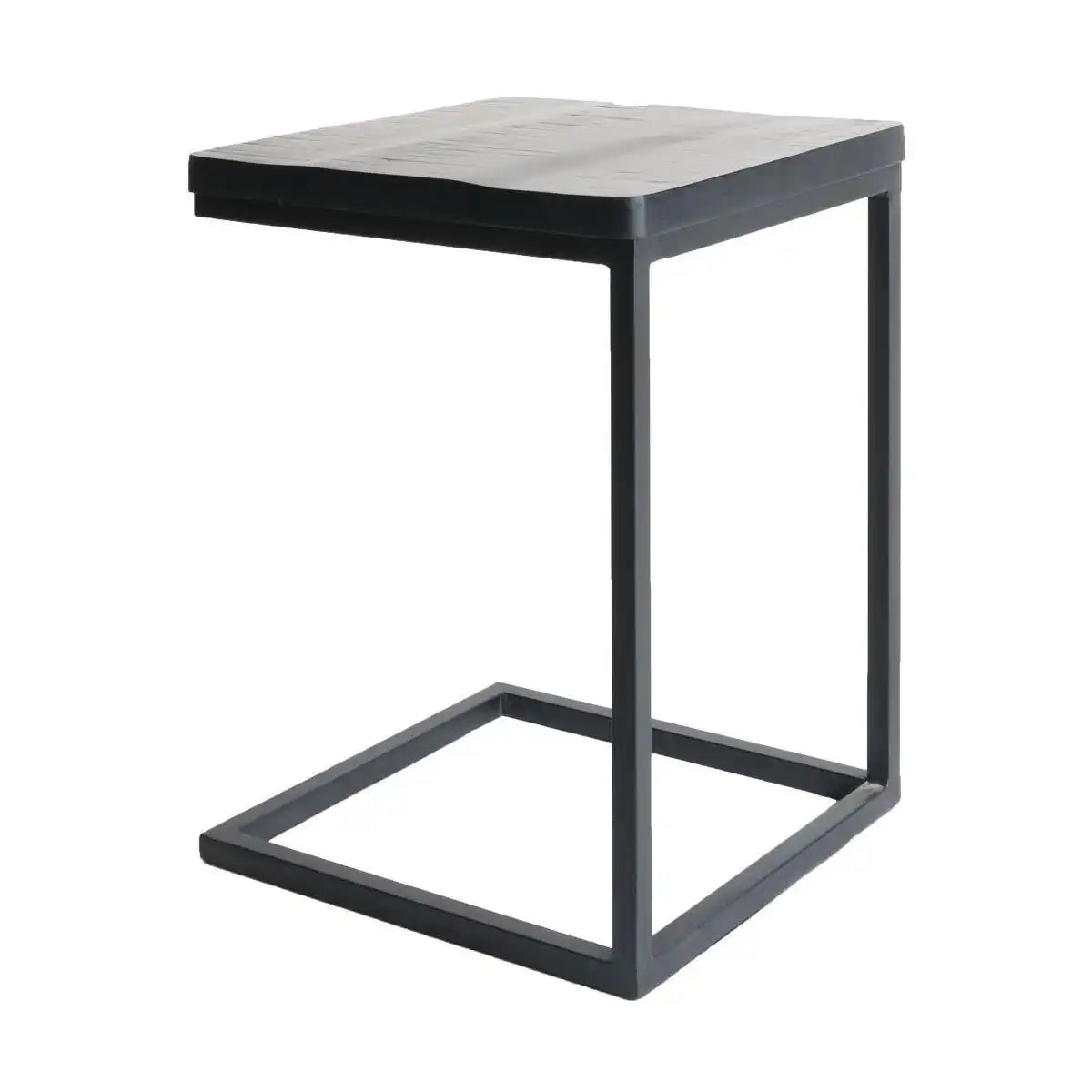Laptoptisch Rose Schwarze Mangoholz Platte Schwarzes Gestell - HomeDesign Knaus