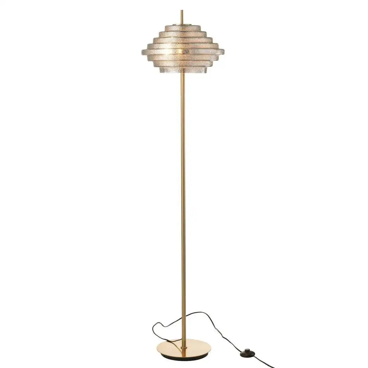 LED Stehleuchte Metall/Glas Gold Leuchten - HomeDesign Knaus