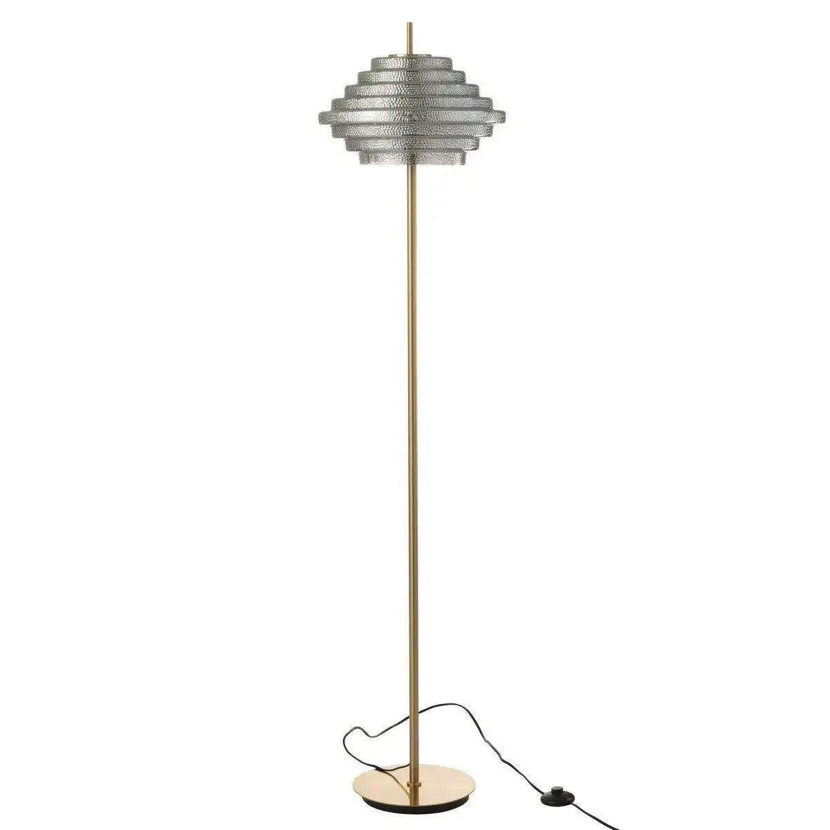LED Stehleuchte Metall/Glas Gold Leuchten - HomeDesign Knaus