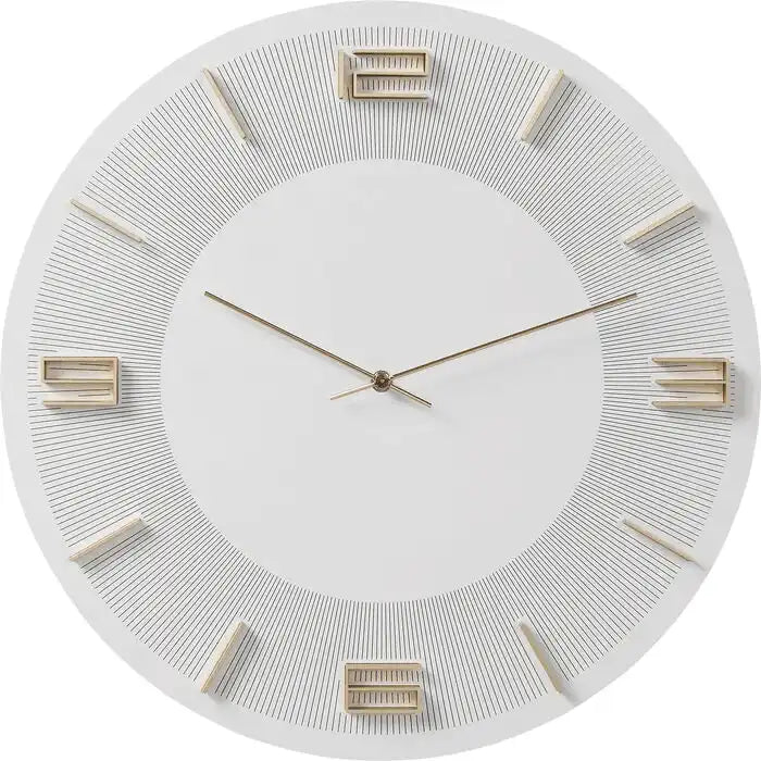 Leonardo Wanduhr Aluminium Faserplatte Grau Gold 50 cm - HomeDesign Knaus