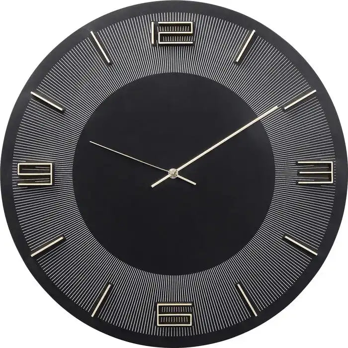 Leonardo Wanduhr Aluminium Faserplatte Grau Gold 50 cm - HomeDesign Knaus