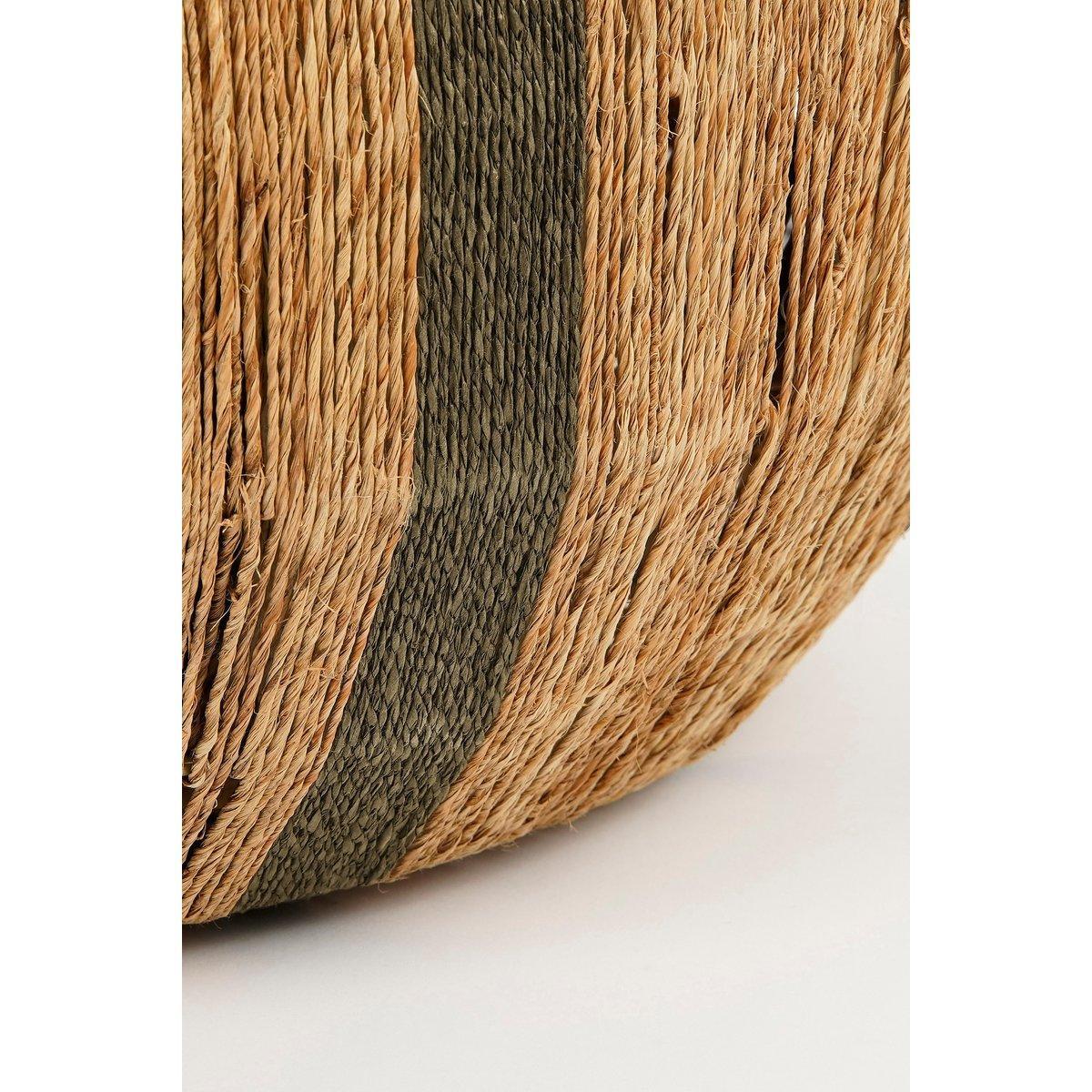 Liliano Korb – 2er-Set – H48 x Ø50 cm – Jute – Dunkelgrün - HomeDesign Knaus