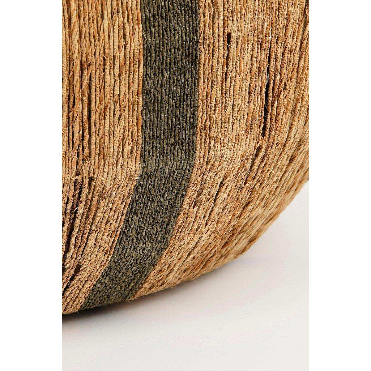 Liliano Korb – 2er-Set – H48 x Ø50 cm – Jute – Dunkelgrün - HomeDesign Knaus
