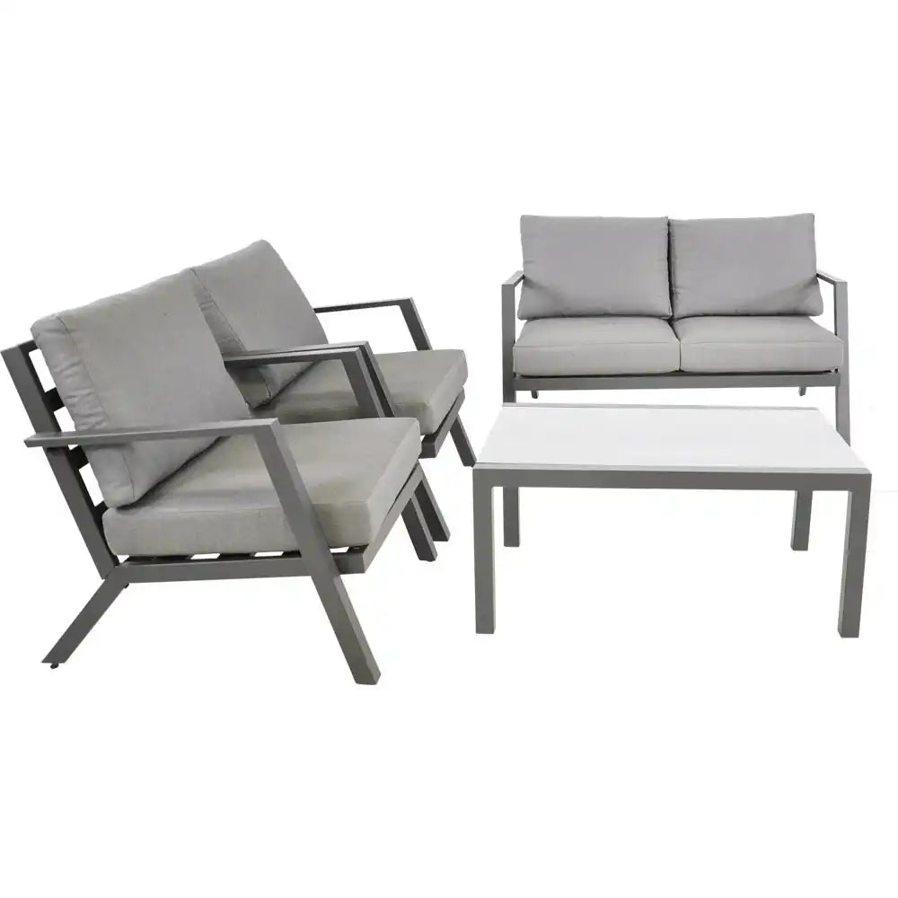 Lounge-Set Marah Marah anthrazit/grau Gartengruppe Sitzgruppe Loungegruppe - HomeDesign Knaus