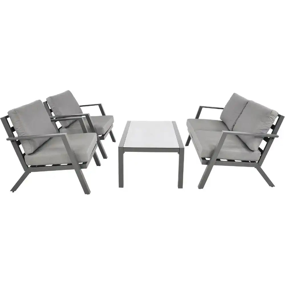 Lounge-Set Marah Marah anthrazit/grau Gartengruppe Sitzgruppe Loungegruppe - HomeDesign Knaus