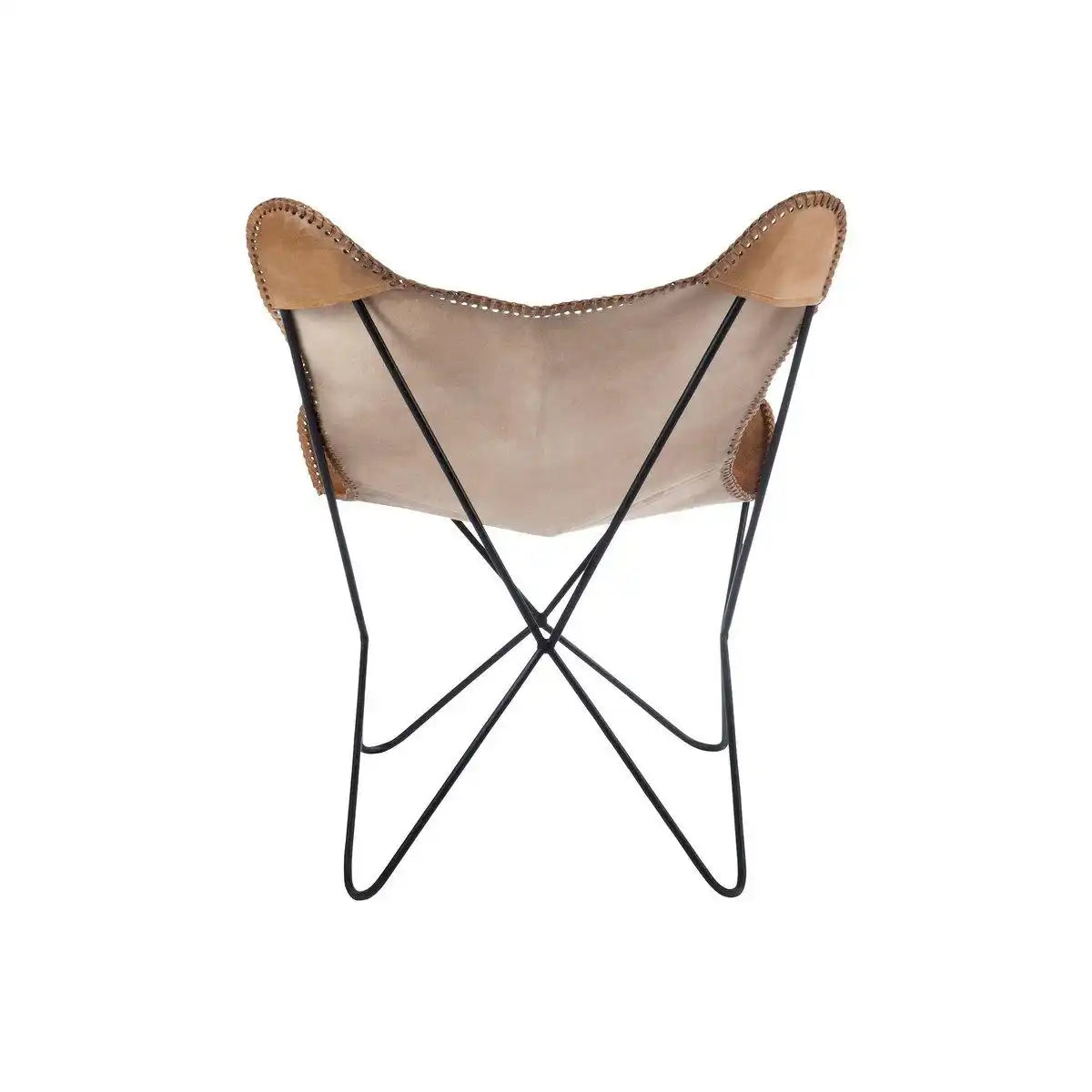 Loungesessel – Leder/Metall – Cognac - HomeDesign Knaus