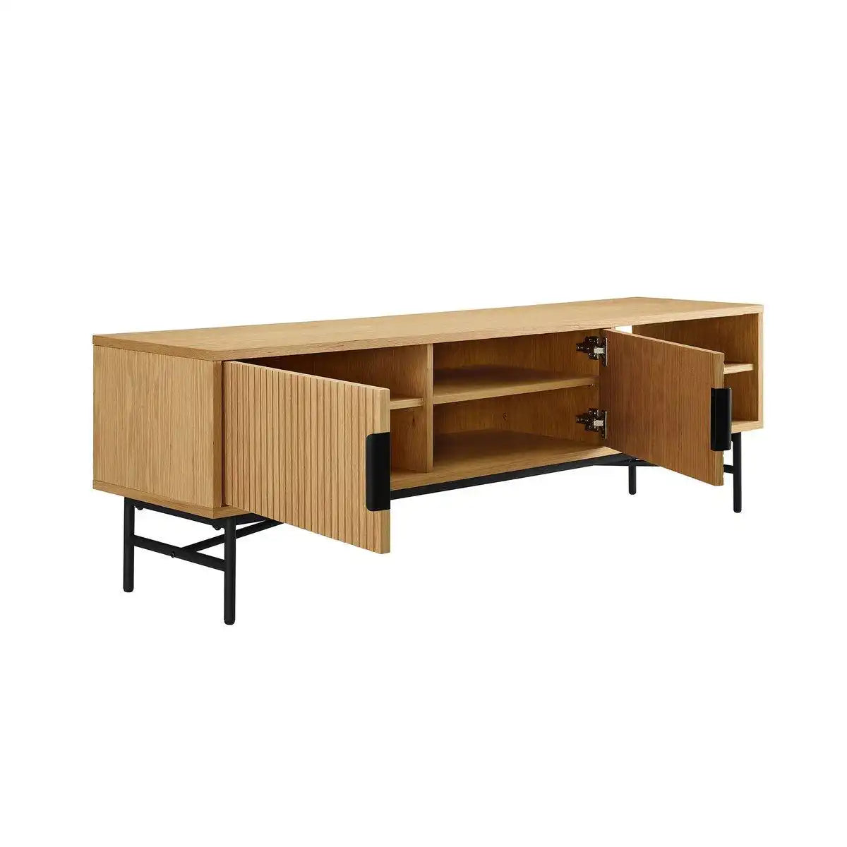 Lowboard 160 cm Eiche Echtholzfurnier - HomeDesign Knaus