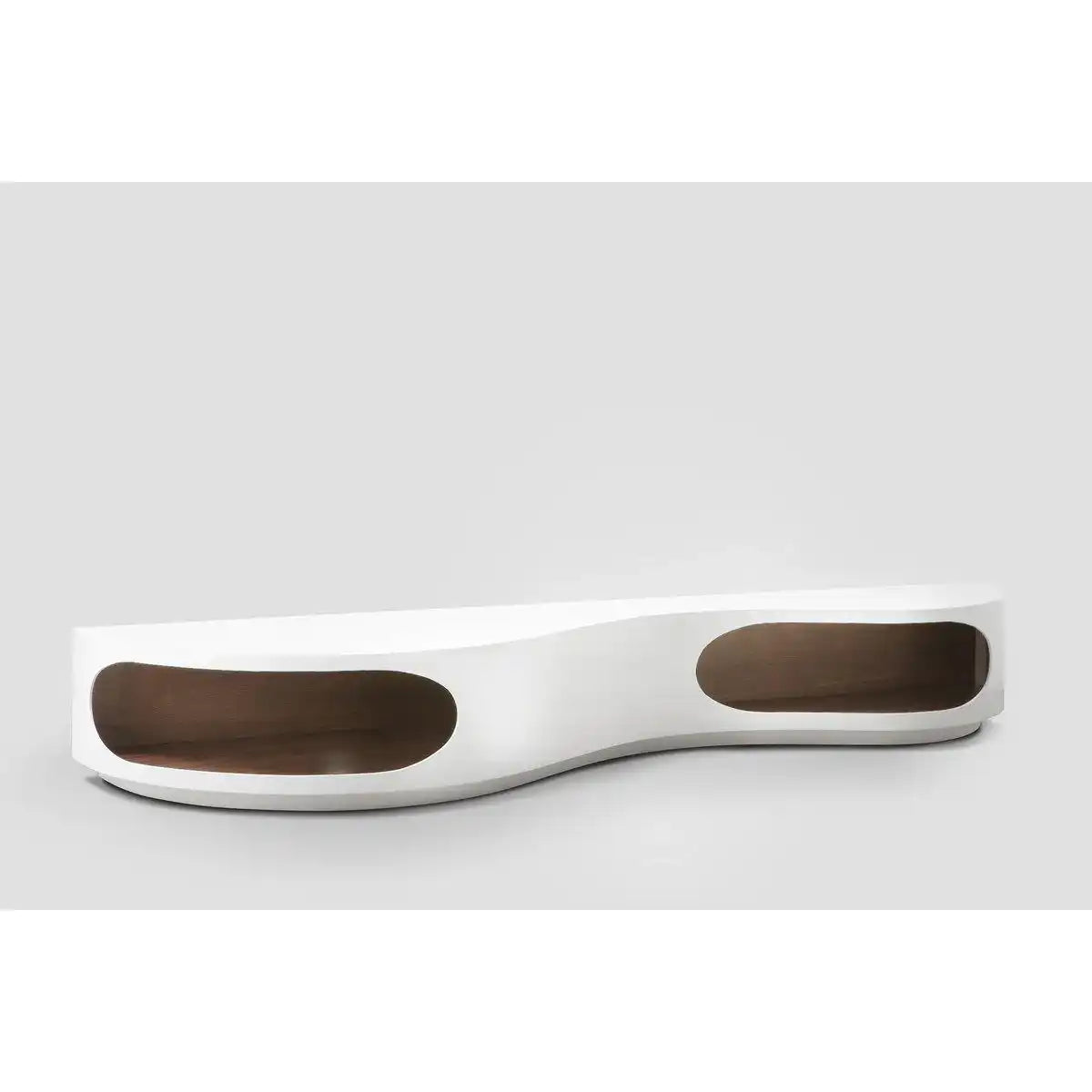 Lowboard 200x50x30 cm weiß/Walnuss - HomeDesign Knaus