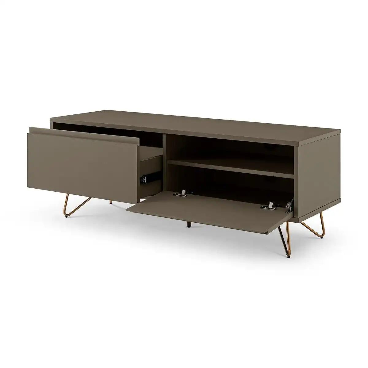 Lowboard mit Schublade und Klappfach, matt - HomeDesign Knaus