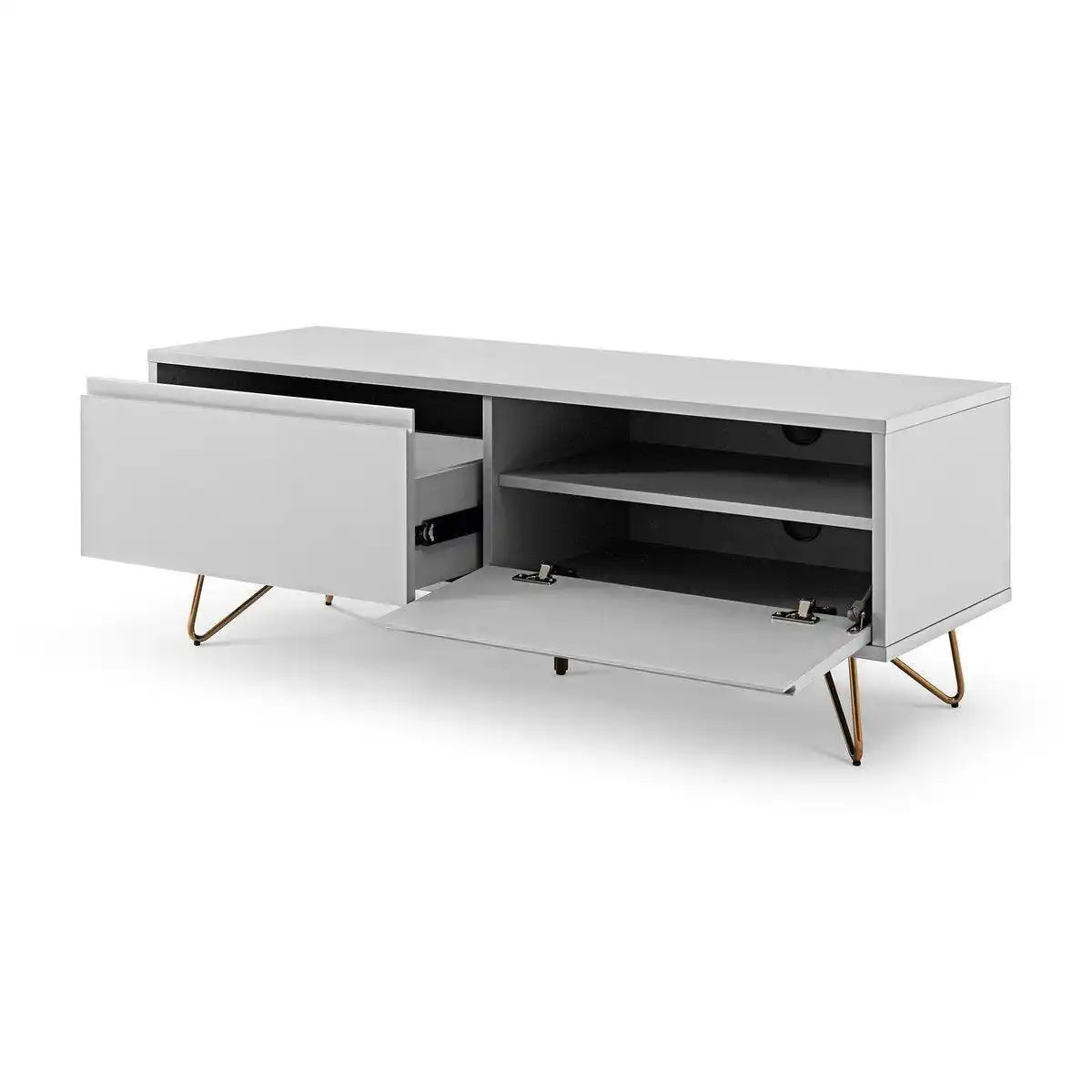 Lowboard mit Schublade und Klappfach, matt - HomeDesign Knaus