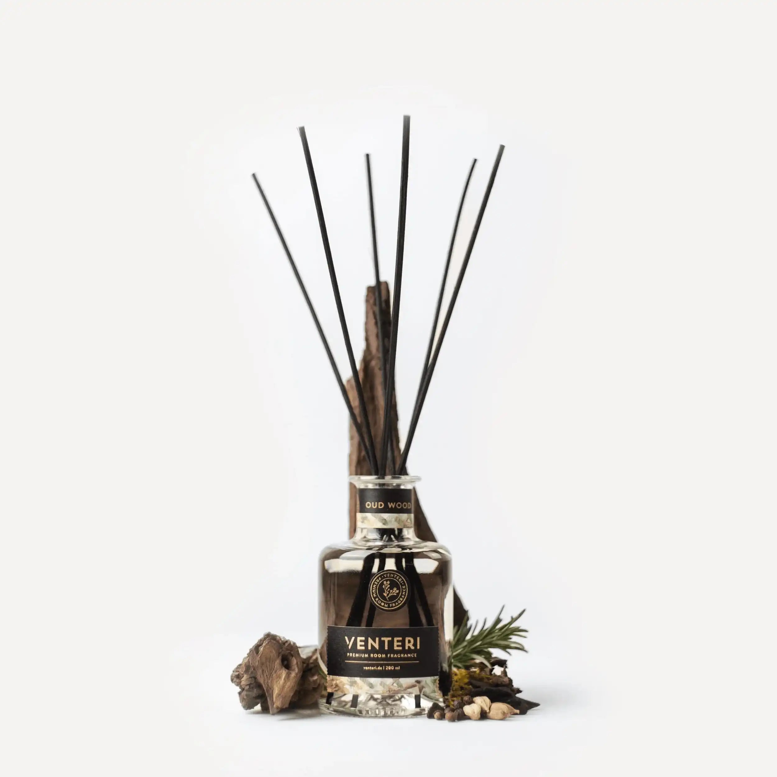 Luxus Raumduft Oud Wood Exotisch,Orientalisch Frisch inkl. Stäbchen - HomeDesign Knaus