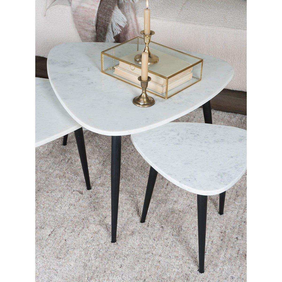 Marmor Couchtisch Milou Beistelltisch 70 cm - HomeDesign Knaus