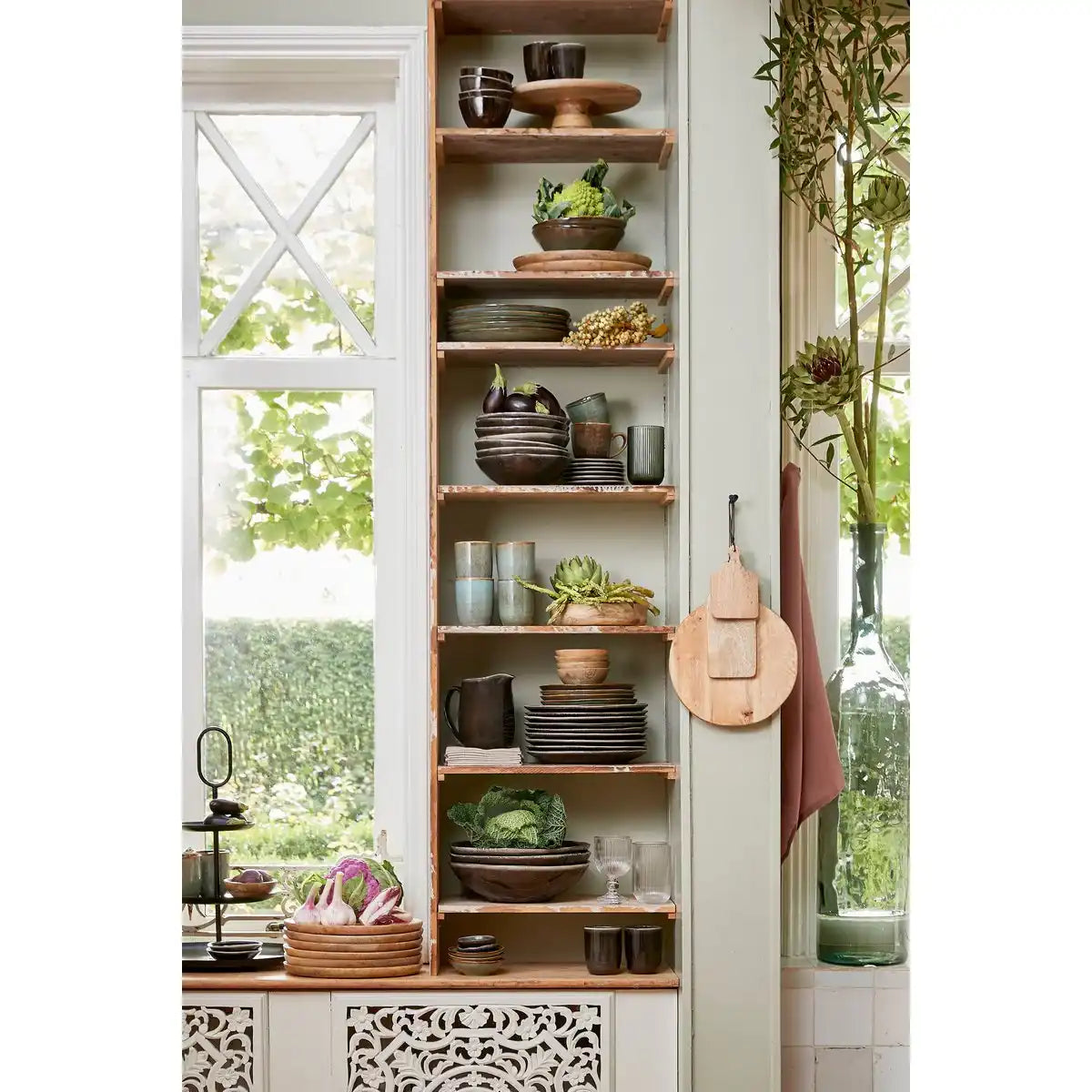 Merlot -Trinkglas - Set von 6 - 400 ml - Glas - Grau - HomeDesign Knaus