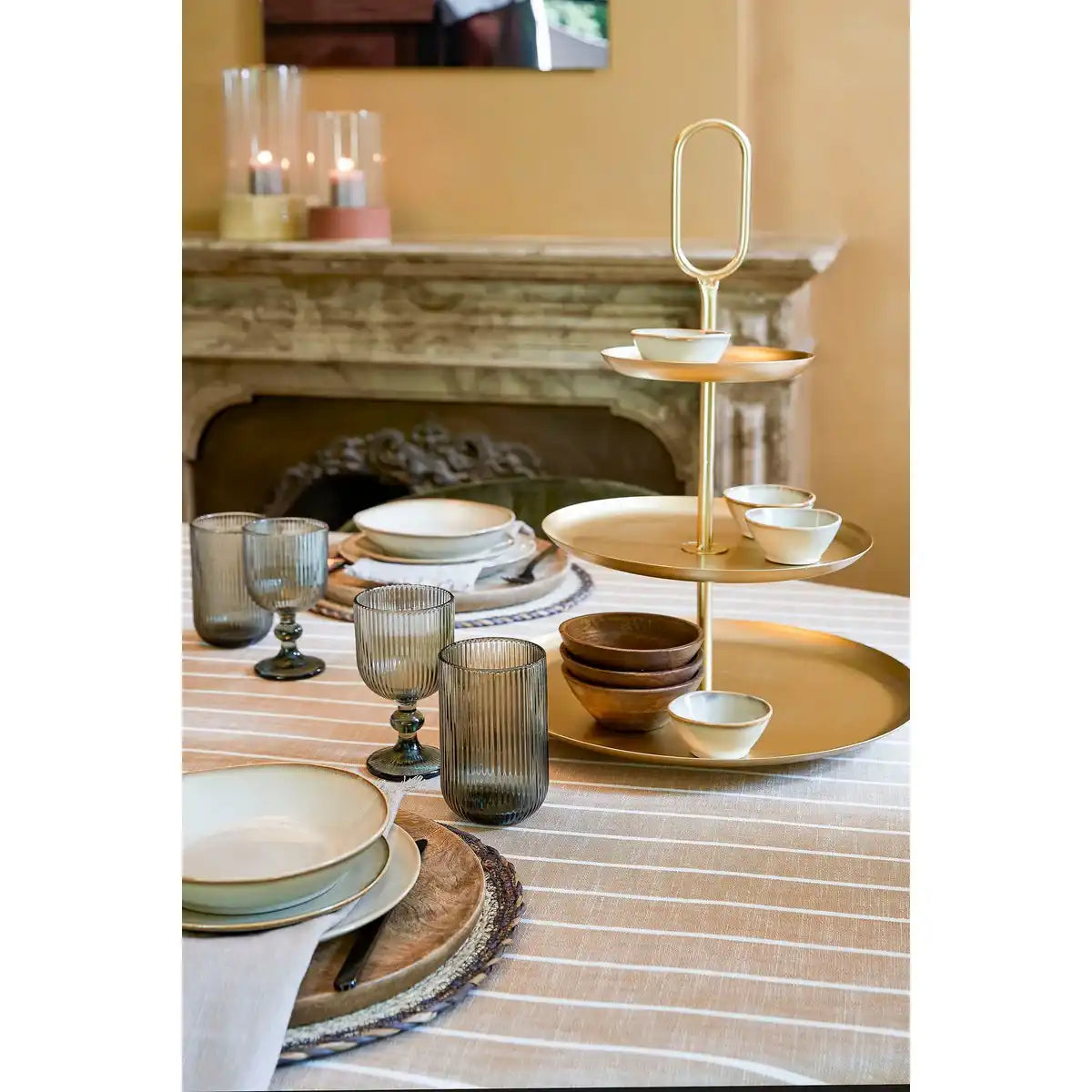 Merlot -Trinkglas - Set von 6 - 400 ml - Glas - Grau - HomeDesign Knaus