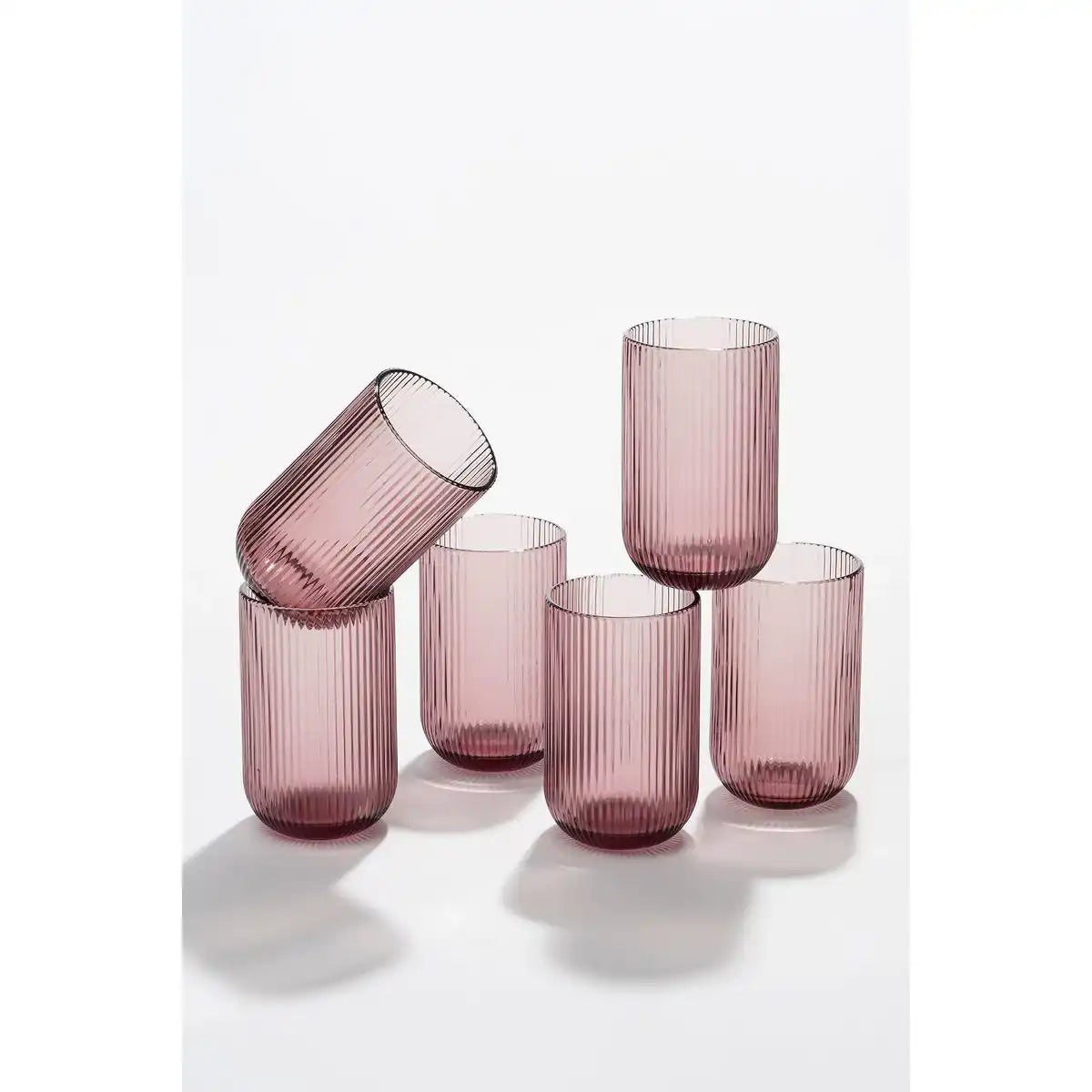 Merlot -Trinkglas - Set von 6 - 400 ml - Glas - lila - HomeDesign Knaus