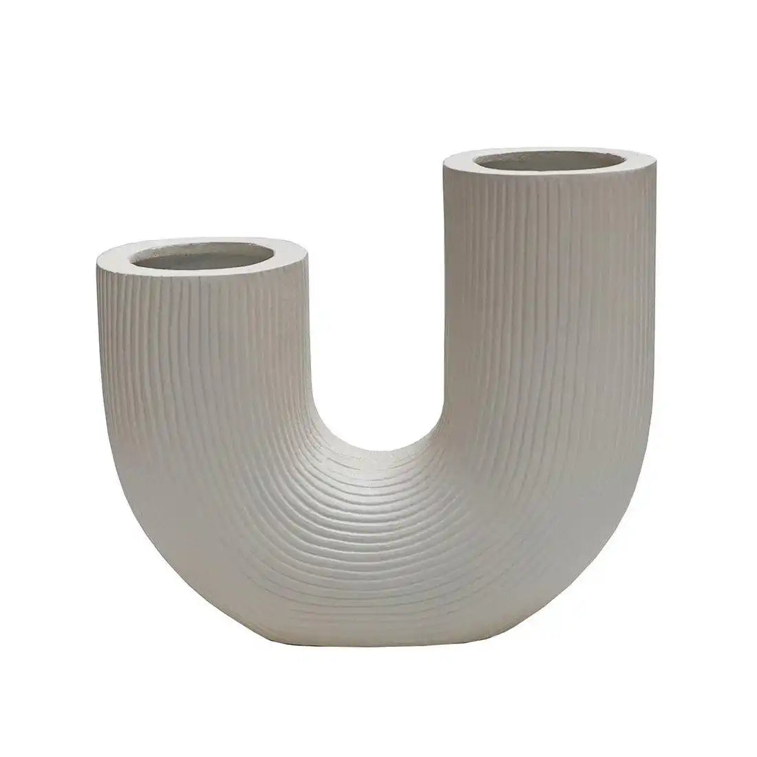 Metall Blumenvase Cachni Beige Vase - HomeDesign Knaus