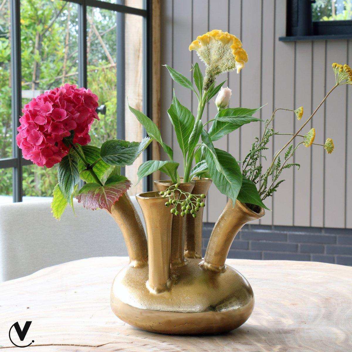 Metall Blumenvase Vase Designer Handarbeit - HomeDesign Knaus