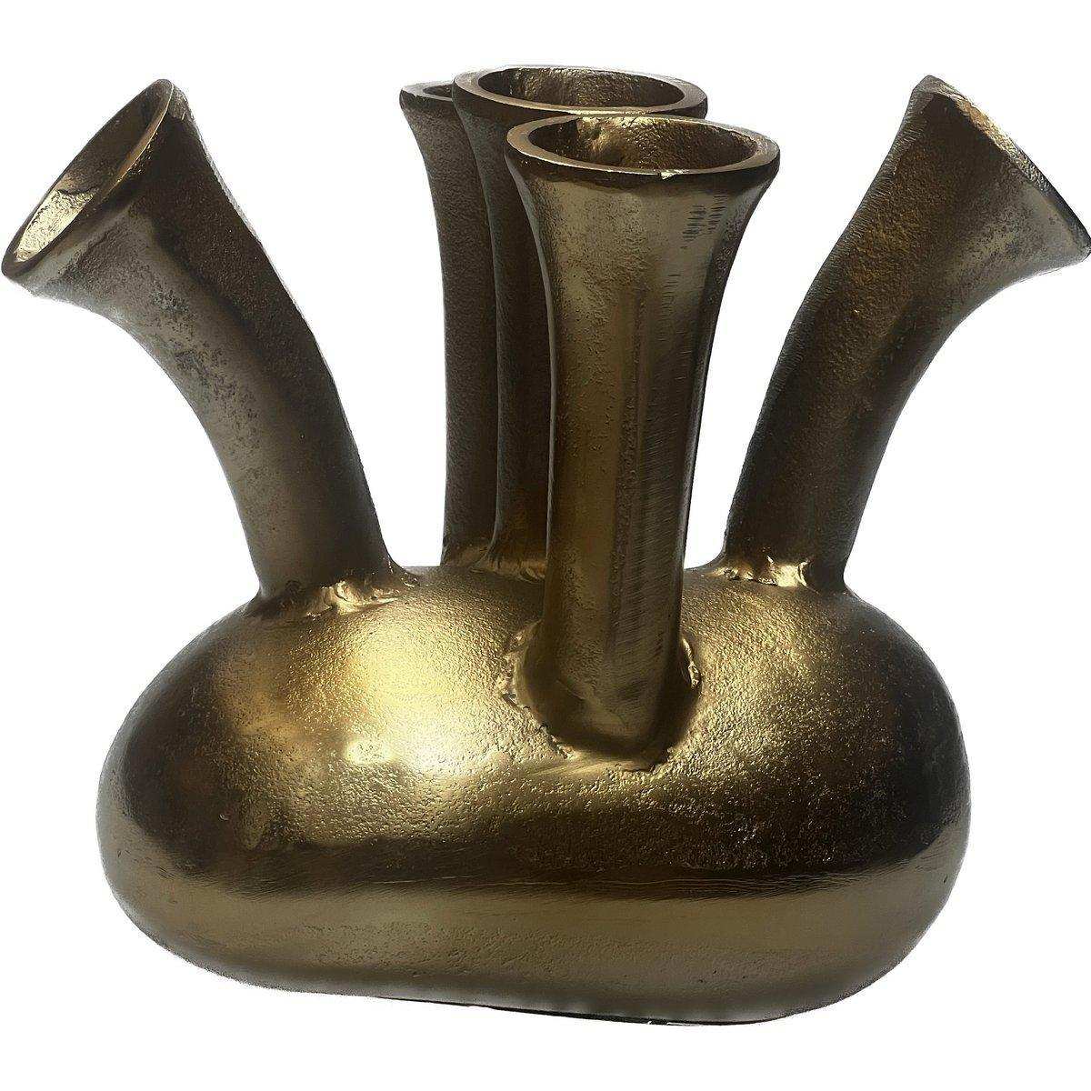 Metall Blumenvase Vase Designer Handarbeit - HomeDesign Knaus
