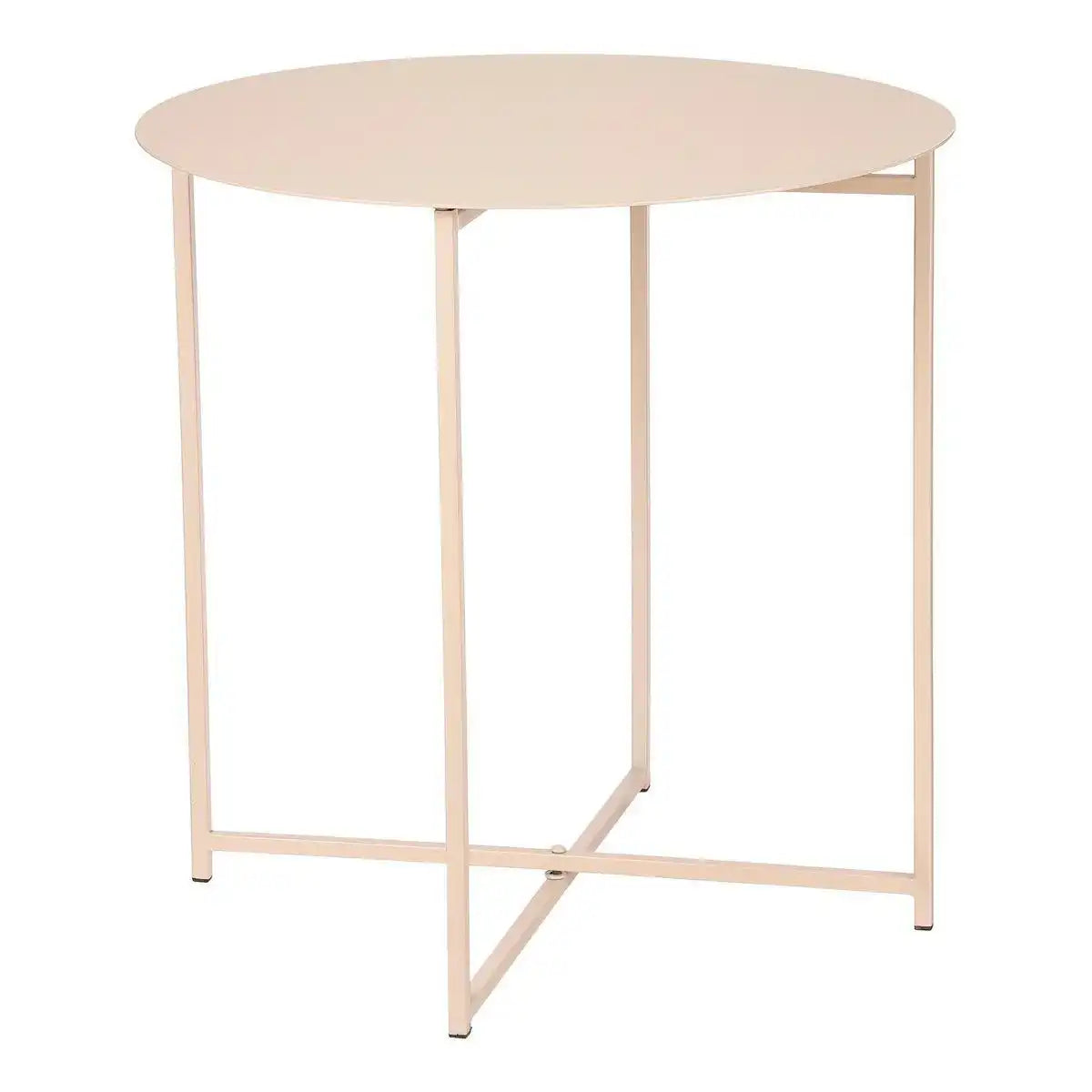 Mikki Beistelltisch – H45 x Ø45 cm – Metall – Altrosa - HomeDesign Knaus