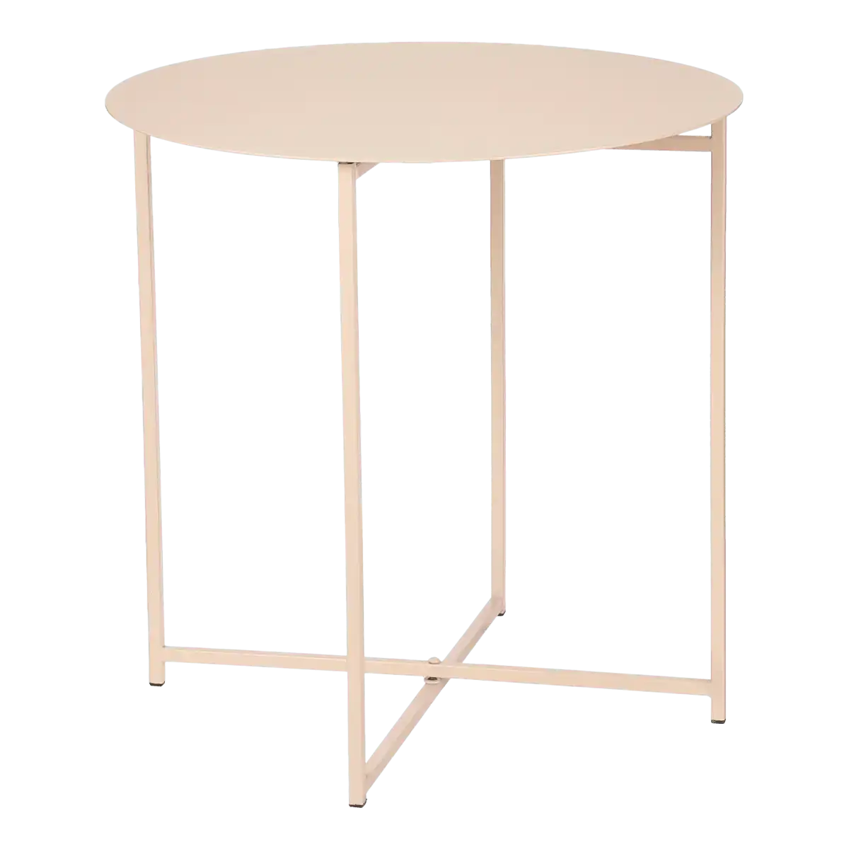 Mikki Beistelltisch – H45 x Ø45 cm – Metall – Altrosa - HomeDesign Knaus