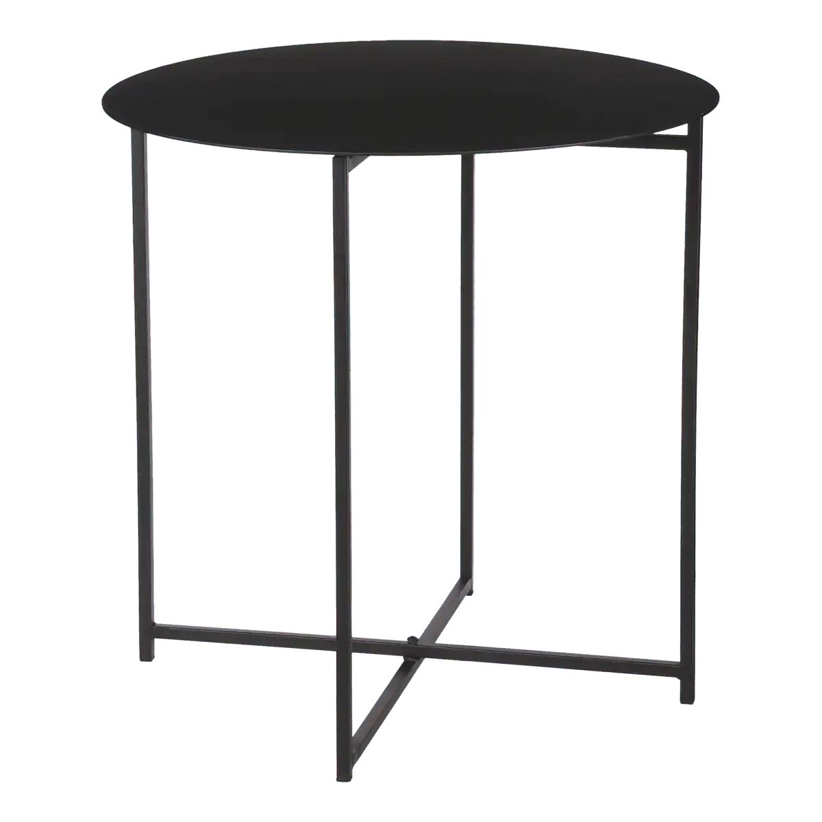 Mikki Beistelltisch - H45 x Ø45 cm - Schwarz - HomeDesign Knaus