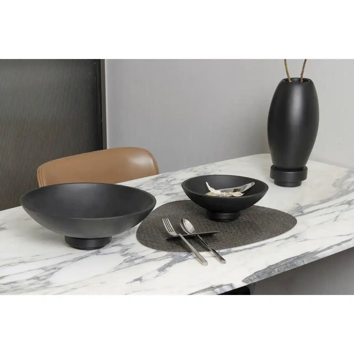 Mikrozement Dekoration Schüssel schwarz Rudal - HomeDesign Knaus