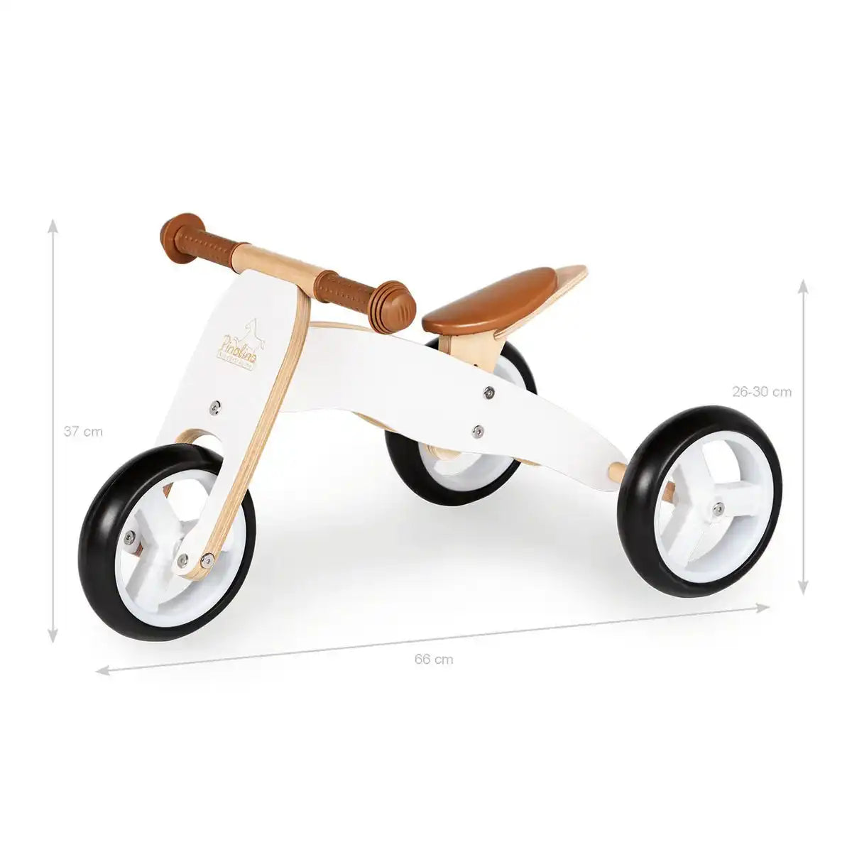 Mini-Dreirad 'Charlie', weiß/natur - HomeDesign Knaus