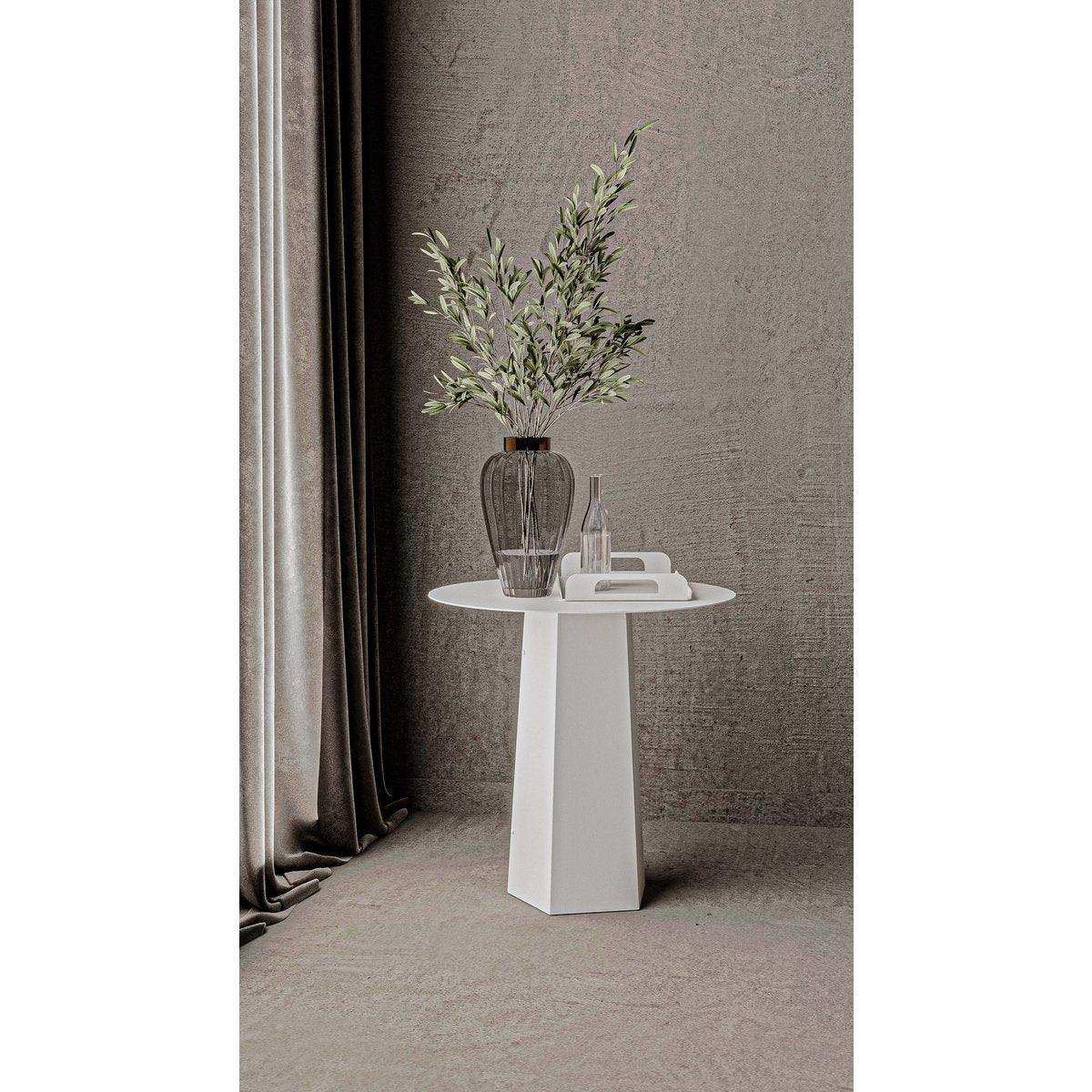 Modern Charm Beistelltisch Stahl Weiß