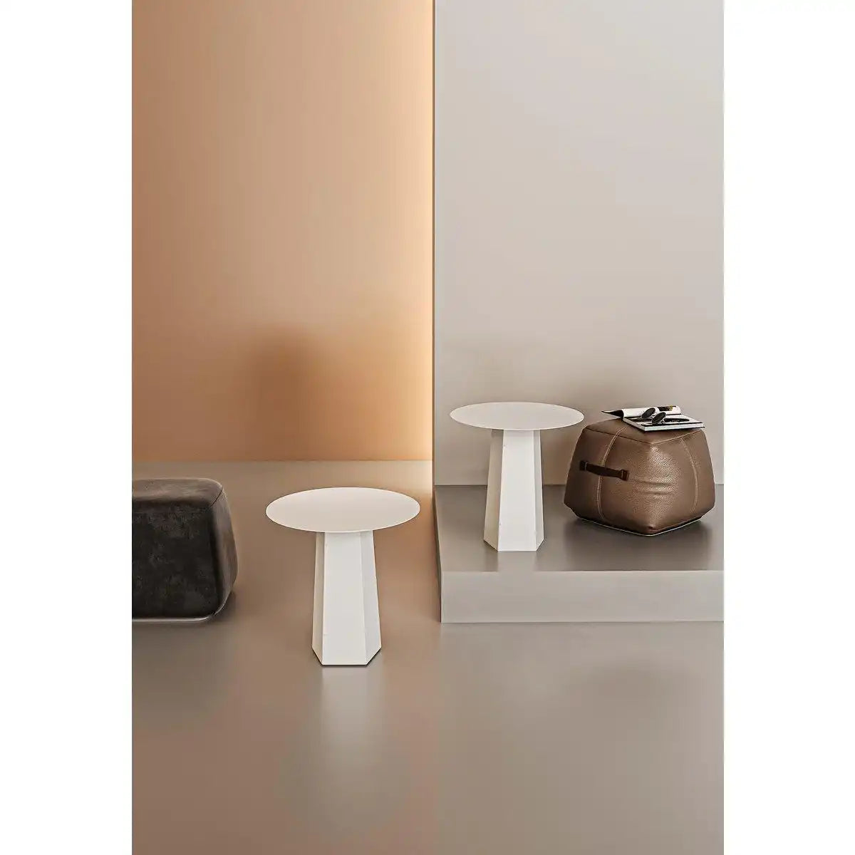 Modern Charm Beistelltisch Stahl Weiß - HomeDesign Knaus