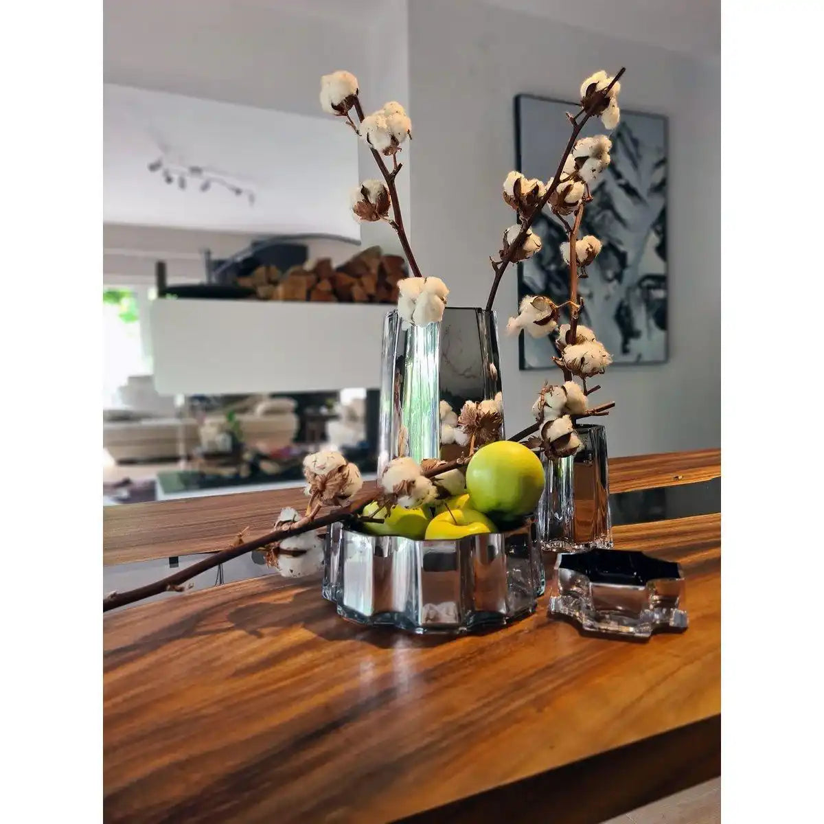 Modern-klassische Luxusvase, stilvolles Design, LENOX 30 SILVER - HomeDesign Knaus