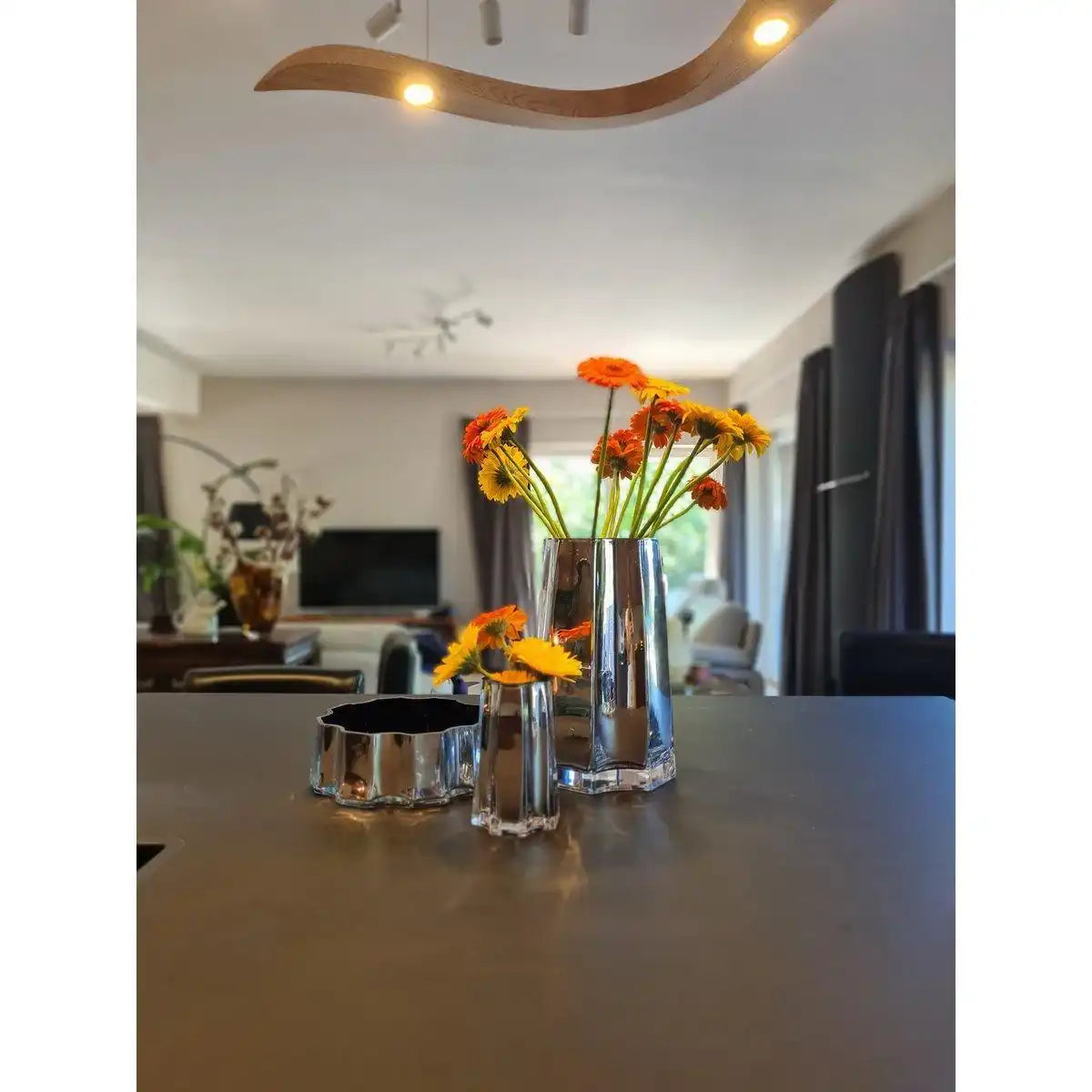 Modern-klassische Luxusvase, stilvolles Design, LENOX 30 SILVER - HomeDesign Knaus