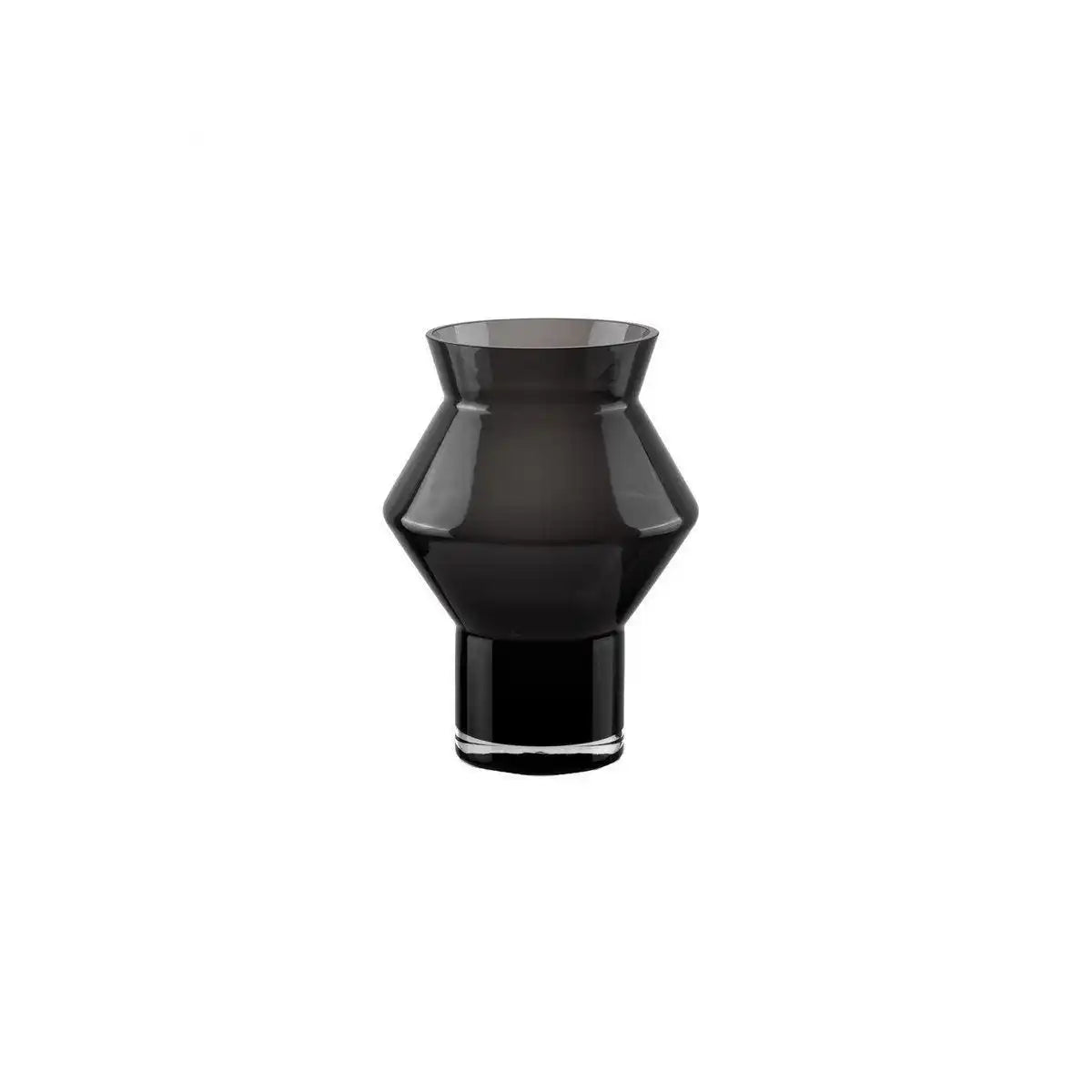 Moderne Designvase, trendiger Topseller, dunkelgraues hochwertiges Glas, CUZ11GR - HomeDesign Knaus