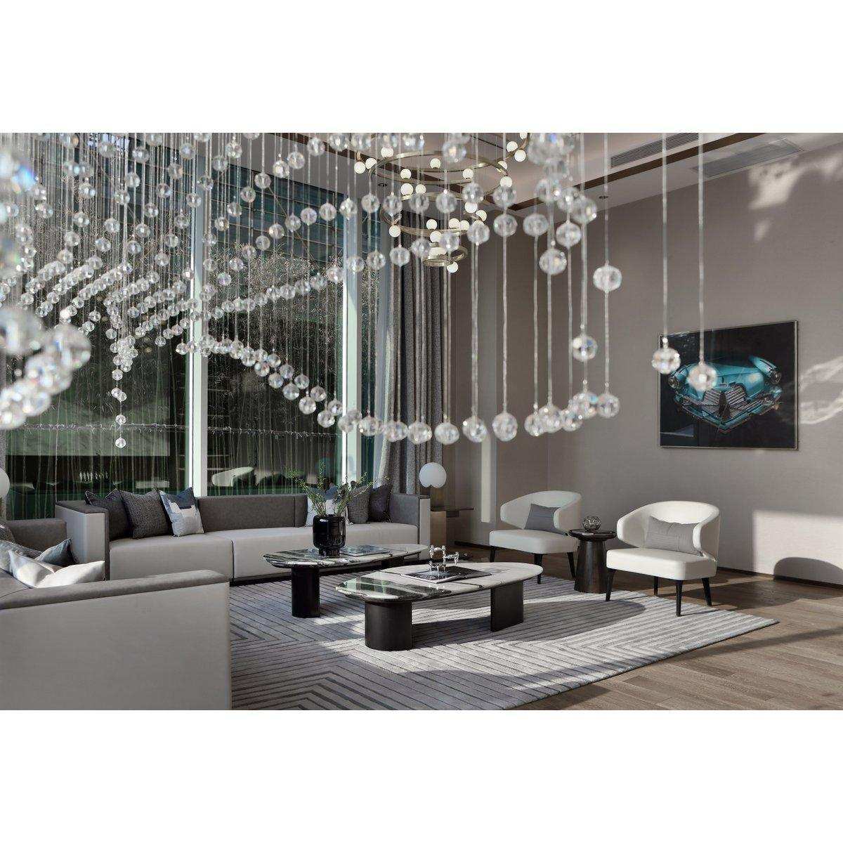 Moderne Glasvase mit ikonischem Design, Tintenblau, ZADAR 25IB, luxuriöses 9-mm-Glas - HomeDesign Knaus