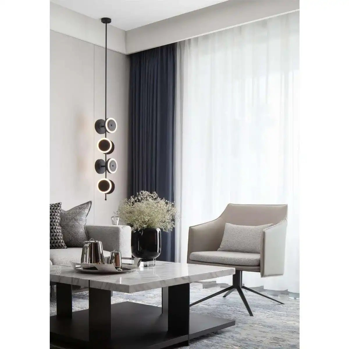 Moderne Glasvase mit ikonischem Design, Tintenblau, ZADAR 25IB, luxuriöses 9-mm-Glas - HomeDesign Knaus